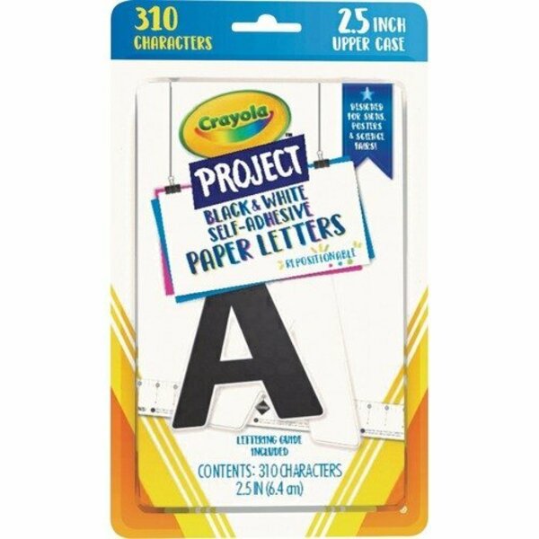 Pacon Letters, Self-adhesive, 2.5inH, 154 Pieces, Black/White, 310PK PACP1645CRA